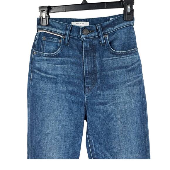 Moussy Vintage Jeans Emma Cropped flare blue size 24 - Picture 3 of 7